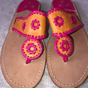 Jack Rogers Orange and Pink Size 9 NEW NEVER WORN
